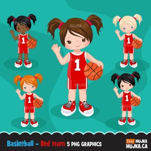 Basketball clipart. Sport graphics, basketball player characters,  , Sublimation Designs, kids, scrapbooking, embroidery, chores