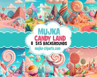 Candy land backgrounds, candy land birthday backdrops, decorations, candy land birthday, candy background, candy land theme, template, png