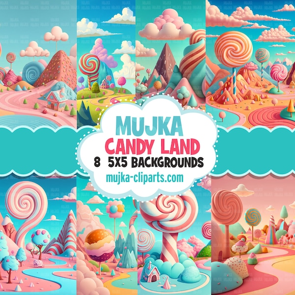 Candy land backgrounds, candy land birthday backdrops, decorations, candy land birthday, candy background, candy land theme, template, png