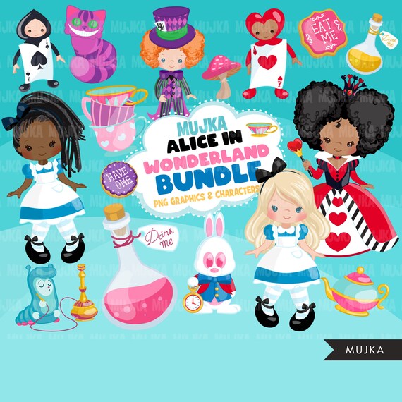 Alice in Wonderland bundle, Alice sublimation designs digital download, Cheshire cat, Alice clipart, African American, png graphics, cricut Il_570xn