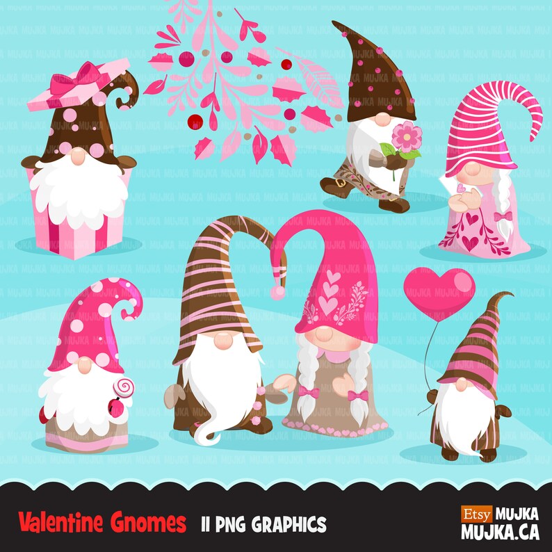 Valentine Clipart Bundle. Valentine's day graphics, animals, kids, unicorn, panda, gnomes, teddy bear Sublimation Designs graphics image 10