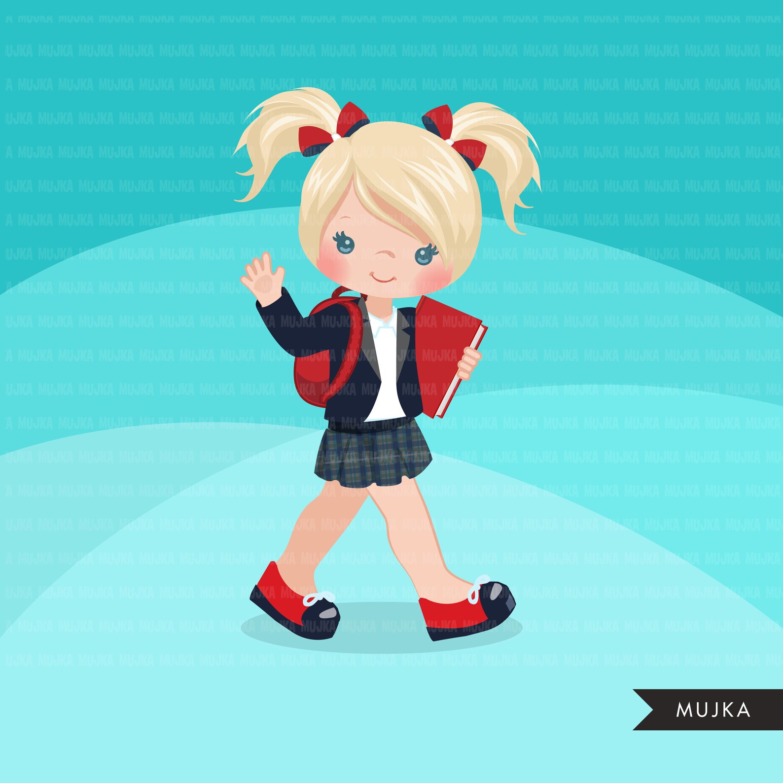 Formal Student Clipart, Back to School Girl Character Graphics, Clip ...