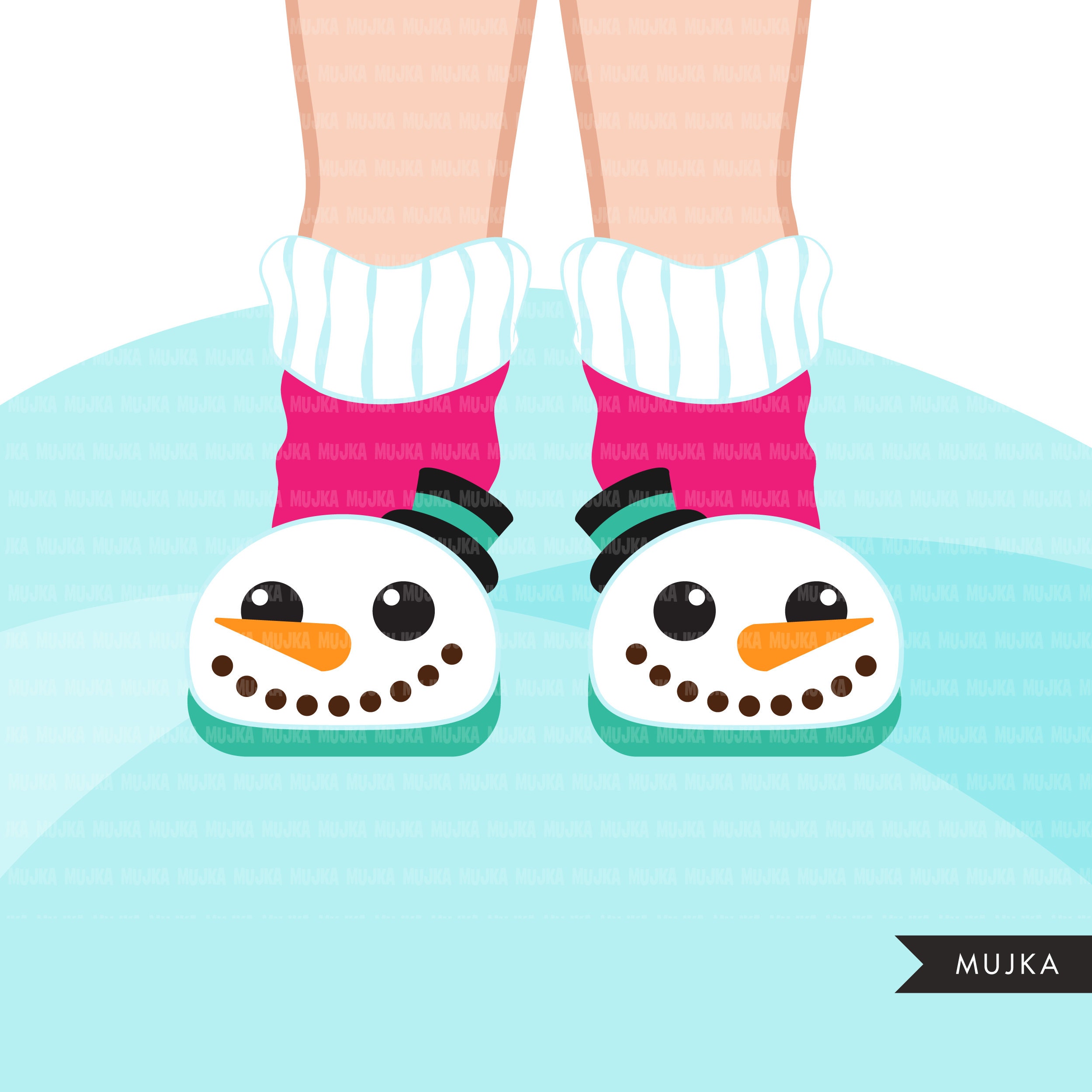 Christmas Slippers Clipart Christmas Shoes Clipart Elf Feet Etsy