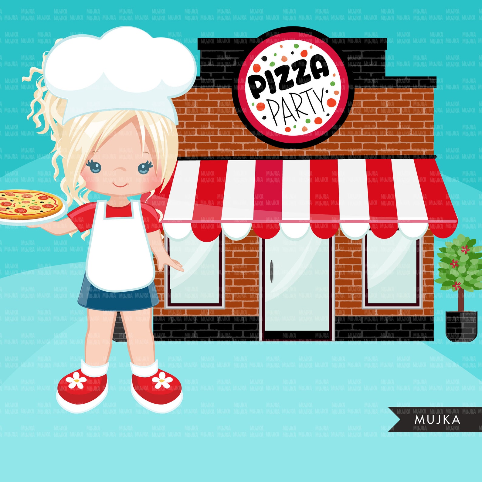Pizza Clipart Bundle, Pizza Chef, Pizza Shop Bundle Sublimation Designs ...