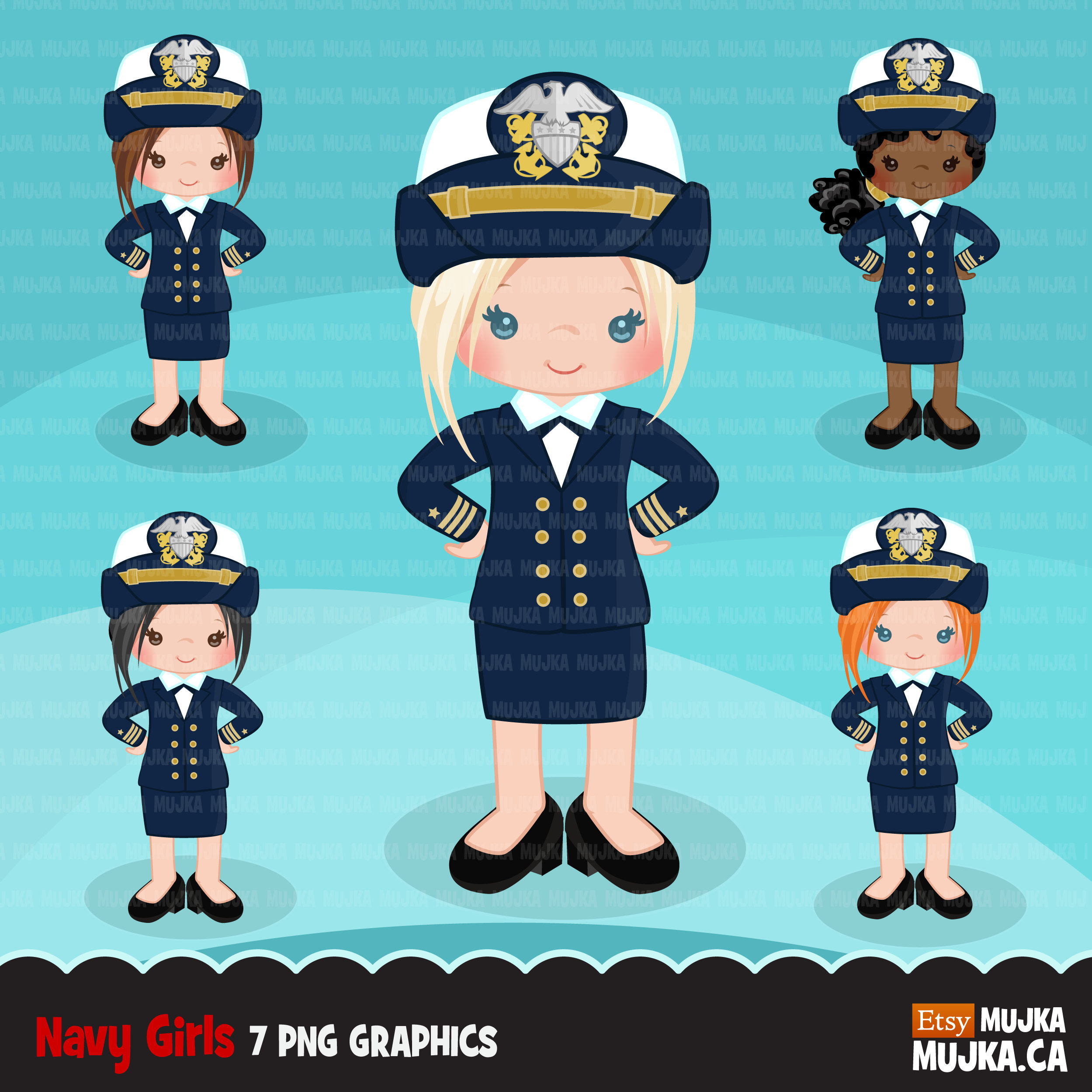Female Navy Clipart - Etsy