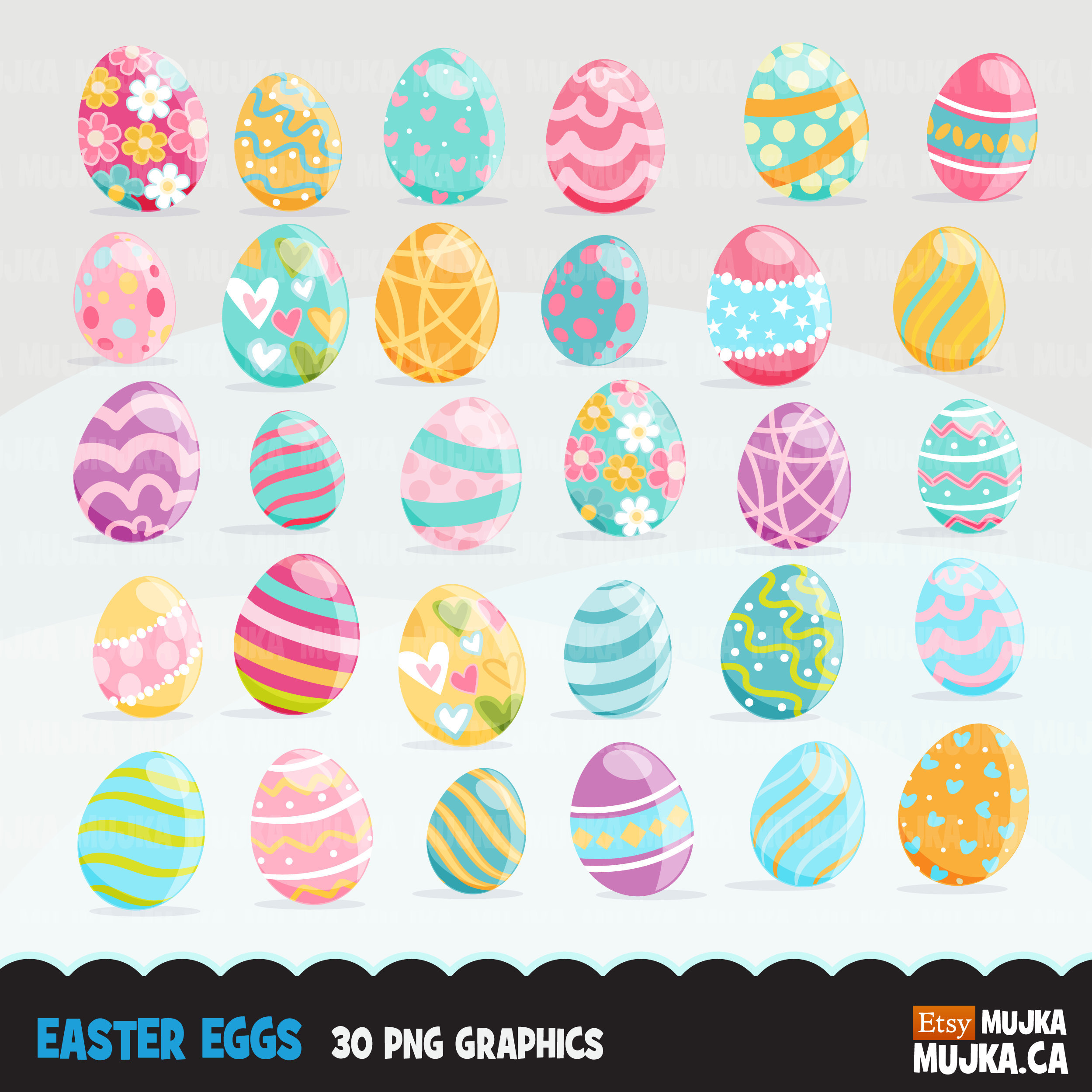 Easter Eggs Clipart. Scavenger Hunt, Egg Painting Cute Spring Illustration,  Holiday, Sublimation Designs Clip Art, Pastel Pattern Graphics -  Canada