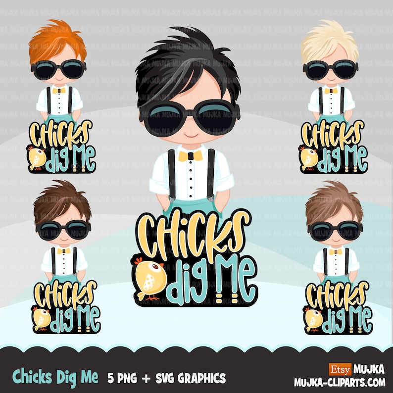 Chicks Dig me Sublimation Designs digital download Easter sublimation designs t-shirt graphics Little boys with sunglasses