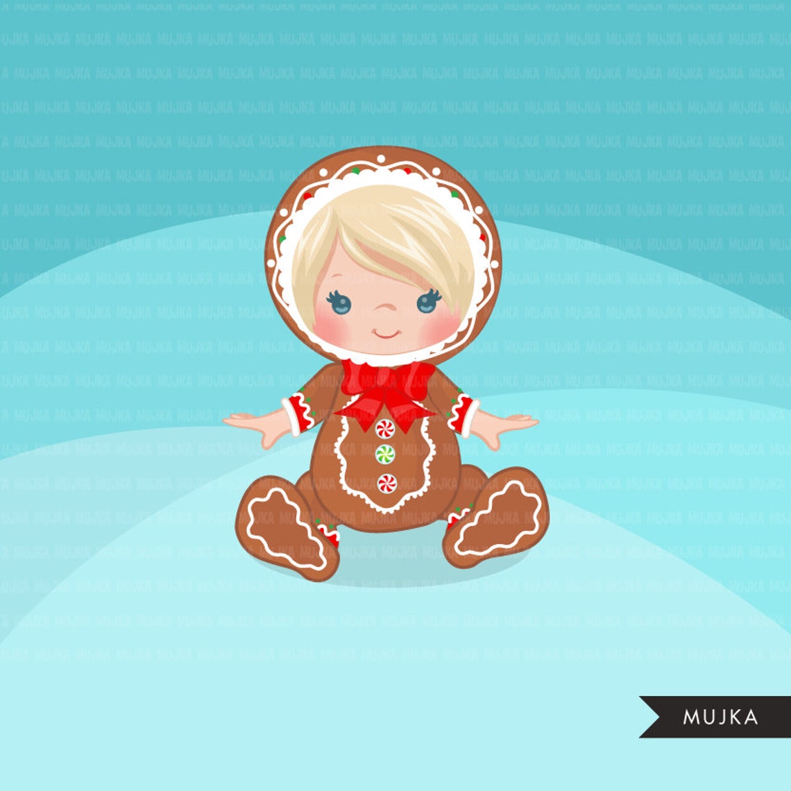 Baby Gingerbread Cookie Clipart Christmas Costume Baby Shower - Etsy
