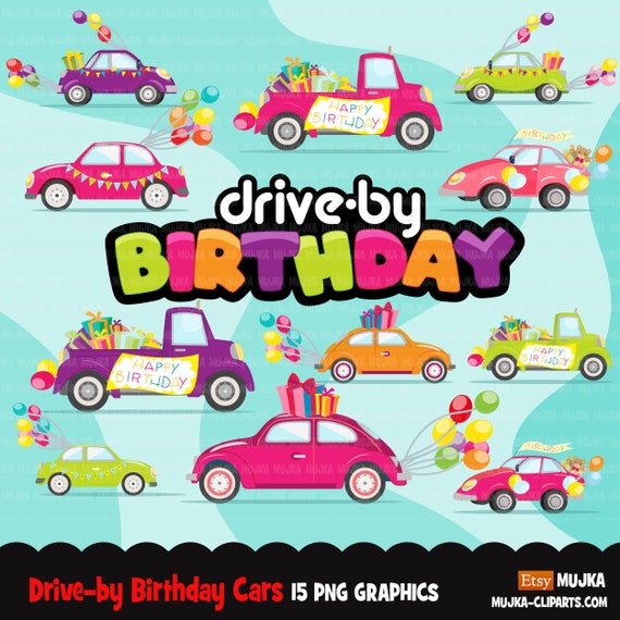 Download Drive By Birthday Party Parade Clipart Girls Quarantine Etsy