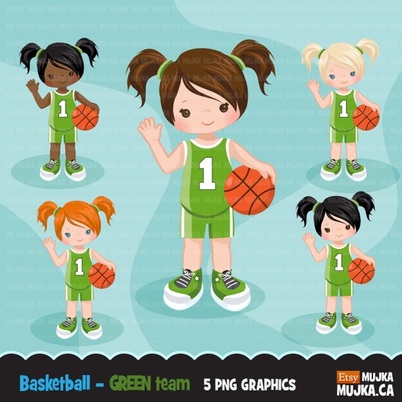 kids playing basketball clip art