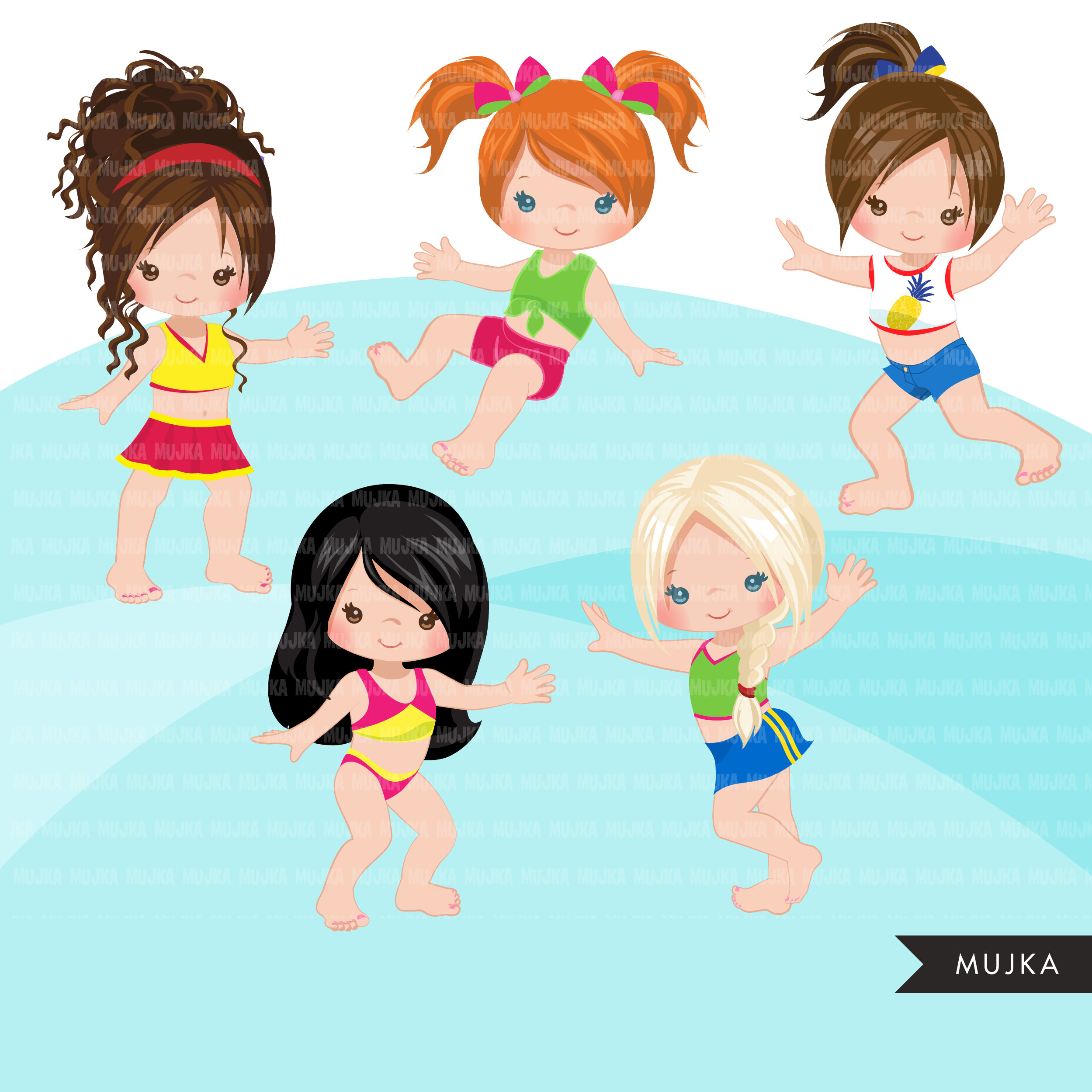 Splash Pad Park Clipart Bundle Build Your Own Park With Kids Etsy Canada