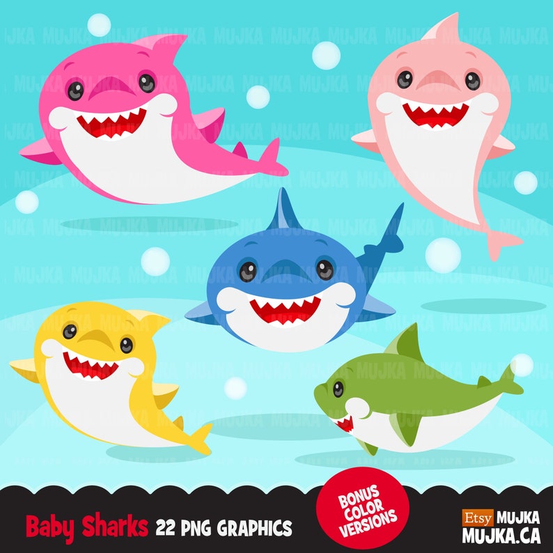 Shark clipart.  Cute colorful smiling shark graphics, shark character illustration,  , 