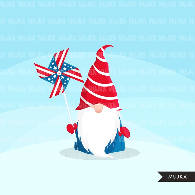 Download 4th of July Gnomes Clipart. Scandinavian Gnome graphics ...