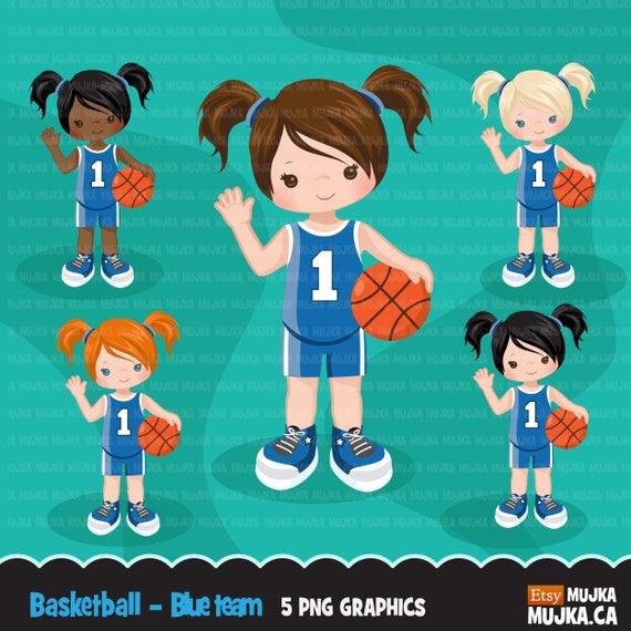 kids playing basketball clip art