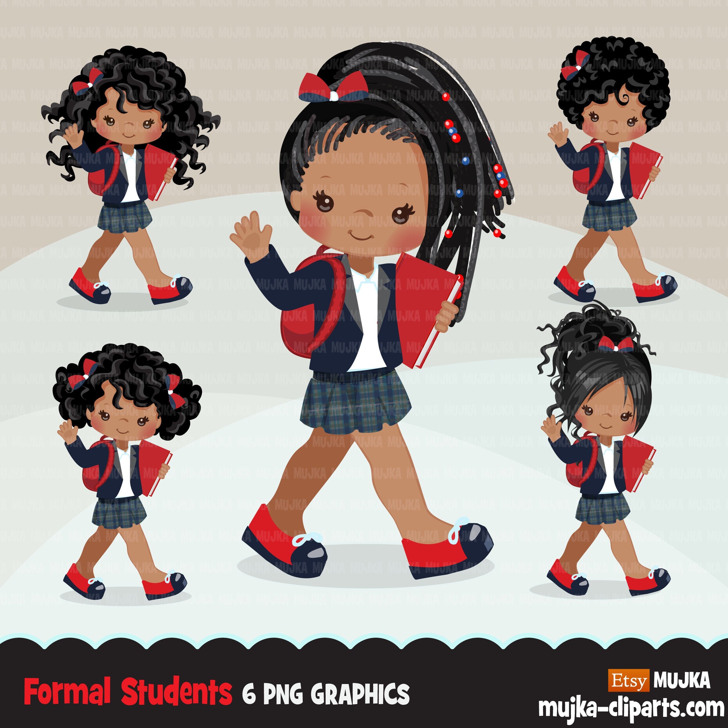 Formal Student Clipart Black Back To School Girl Character Etsy Formal Student Clipart Black Back To School Girl Character Etsy