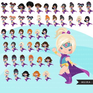 Superhero png, superhero birthday, superhero bundle, super hero girls, superhero invitation, superhero clipart, superhero sublimation design image 5