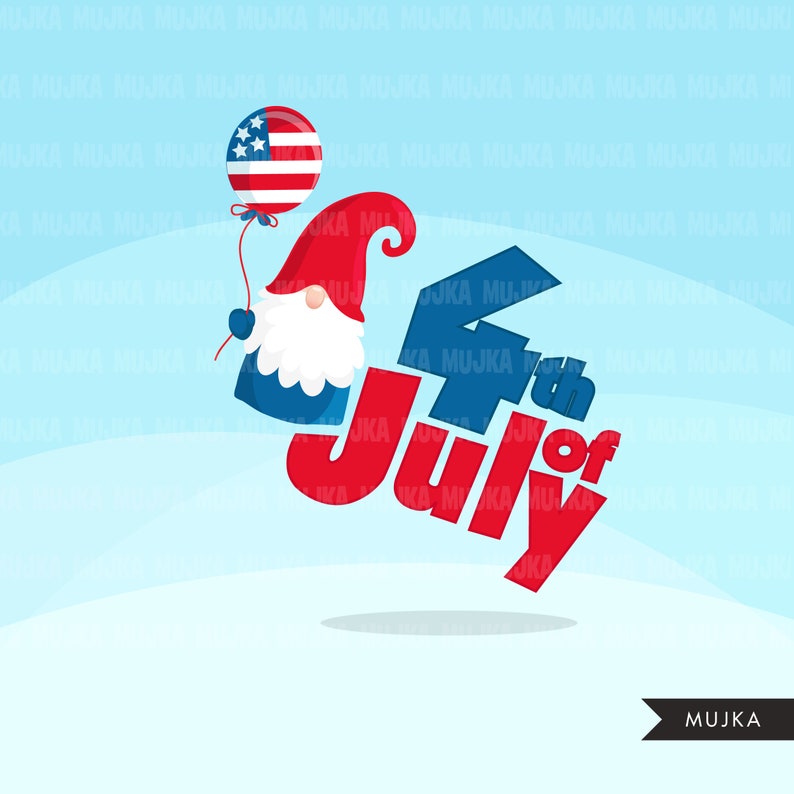 Download 4th of July Gnomes Clipart. Scandinavian Gnome graphics ...