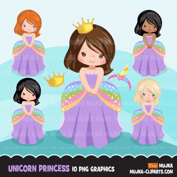 Download Unicorn Clipart Princess Unicorn Gifts Rainbow Fairy Tale Graphics Sublimation Designs Clip Art By Mujka Design Inc Catch My Party