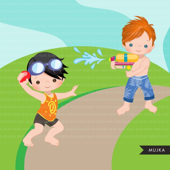 Water Gun Fight Clipart Boys Black Boys Outdoors Water - Etsy New Zealand Water Gun Fight Clipart Boys Black Boys Outdoors Water - Etsy New Zealand