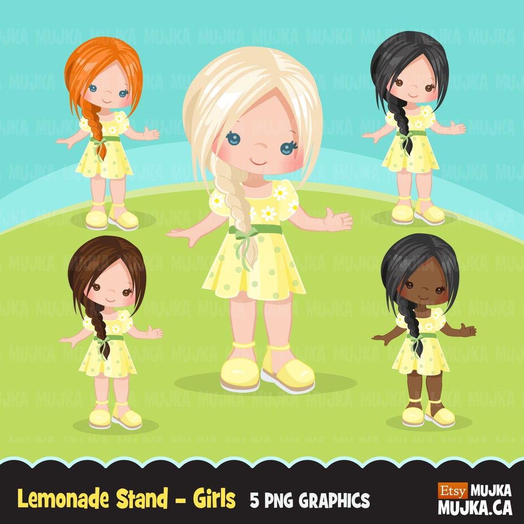 Cute Girls Png Birthday Girls Clipart Lemonade Clipart - Etsy Canada