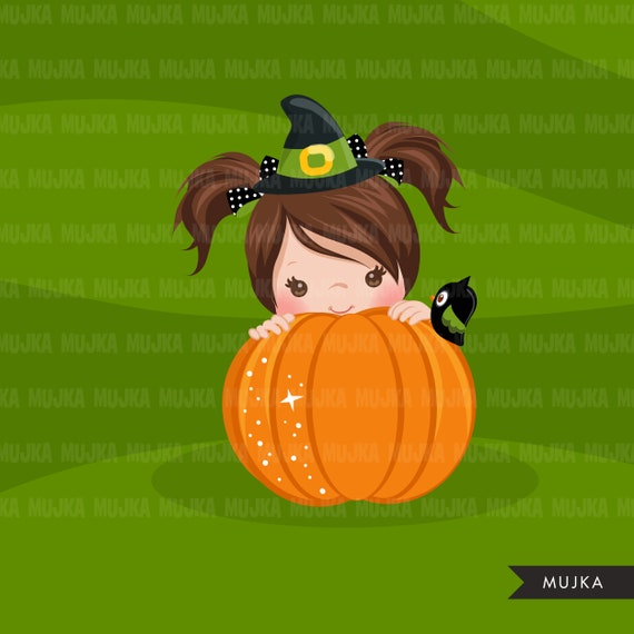 Halloween Clipart - halloween-girl-witch-holding-bag-of-candy-animated -  Classroom Clipart