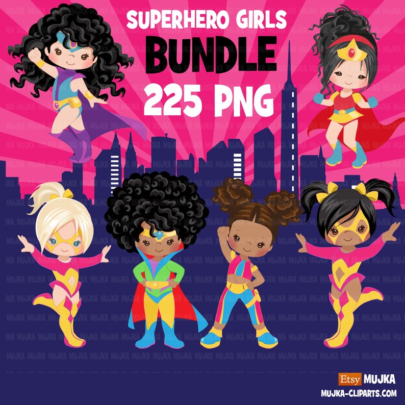 Superhero png, superhero birthday, superhero bundle, super hero girls, superhero invitation, superhero clipart, superhero sublimation design image 1