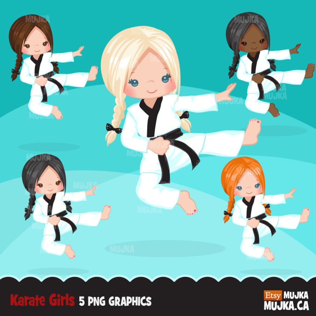 Karate Png, Karate Clipart, Black Girl Karate Png, Black Belt Clipart
