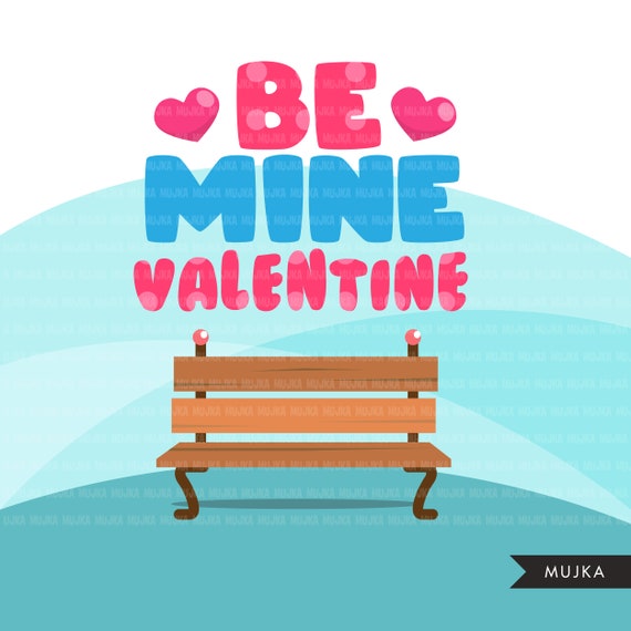 Buy Valentine's Day Clipart, Cute Valentine Black Kids, Couples Sitting on  a Bench, Be Mine Valentine Graphics, Sublimation Designs Clip Art Online in  India - Etsy