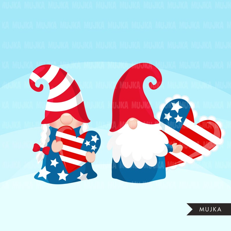 Download 4th of July Gnomes Clipart. Scandinavian Gnome graphics ...