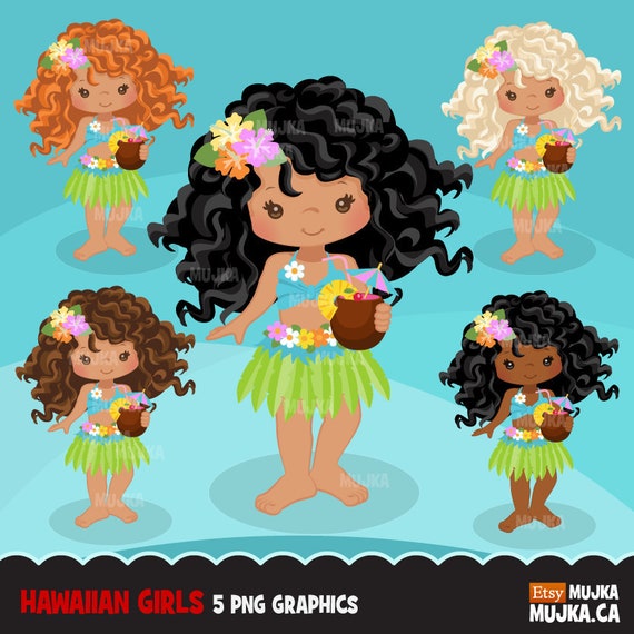 Hawaiian Girls Clipart Summer Beach Graphics Coconut - Etsy Australia Hawaiian Girls Clipart Summer Beach Graphics Coconut - Etsy Australia