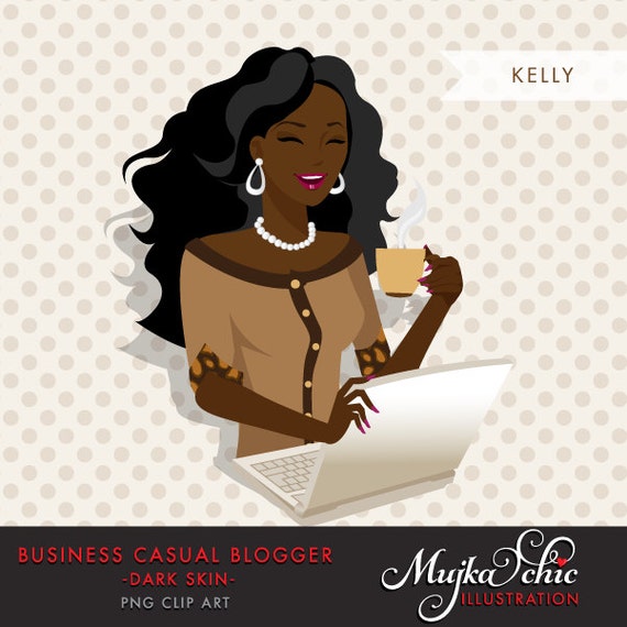 Black Woman Clipart, Afro Business Woman, Blogger Character Logo PNG,  Sublimation Png Digital Clip Art -  Canada