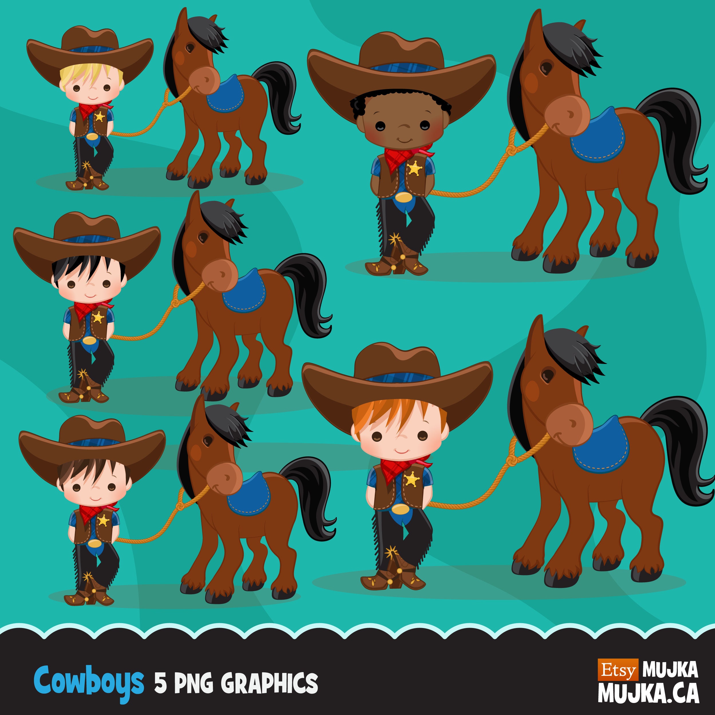 Cowboy Clipart. Wild West Cute Cowboy Clipart Red & Blue. - Etsy Cowboy Clipart. Wild West Cute Cowboy Clipart Red & Blue. - Etsy