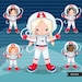 Space Solar System Clipart With Astronauts & Cute Planets. - Etsy