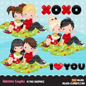 Valentine Clipart Bundle V2. Valentine's day graphics, animals, elephant, giraffe, cupids, dragon Sublimation Designs graphics image 3