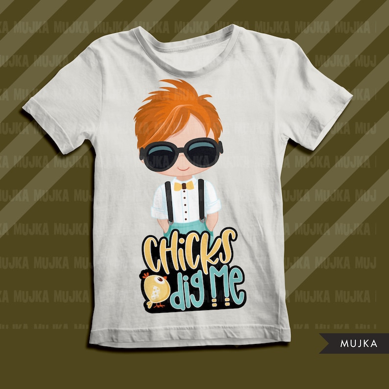 Chicks Dig me Sublimation Designs digital download Easter sublimation designs t-shirt graphics Little boys with sunglasses