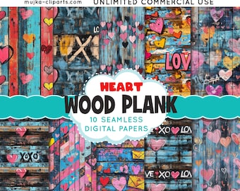 Wood plank Graffiti Wall Background, Grunge Digital Paper, Distressed Texture, Urban Patterns, Scrapbook paper, Printable Valentine pattern