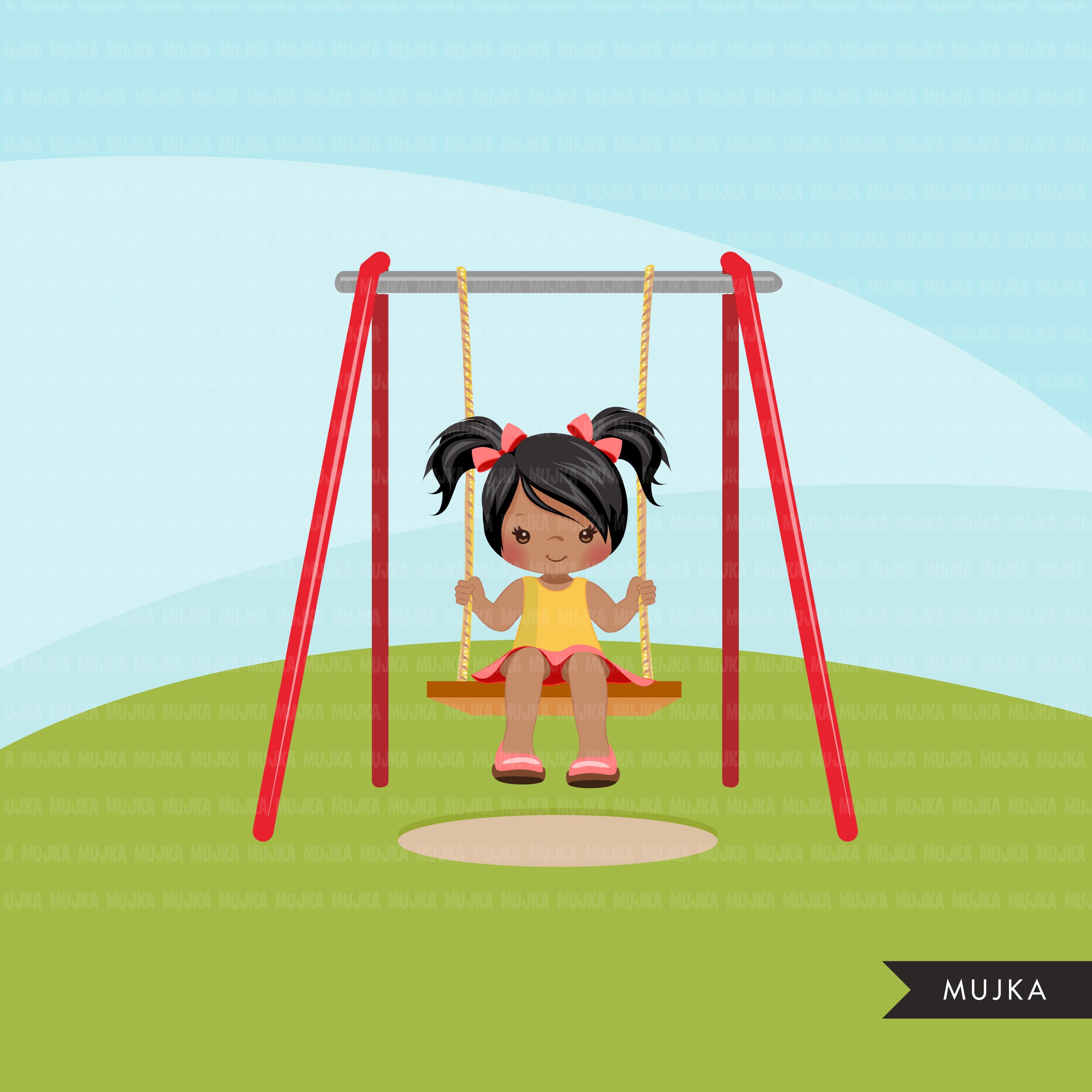Playground Clipart, Girl Swinging, Outdoors Park Swing Graphics,  Sublimation Designs Png Clip Art - Etsy