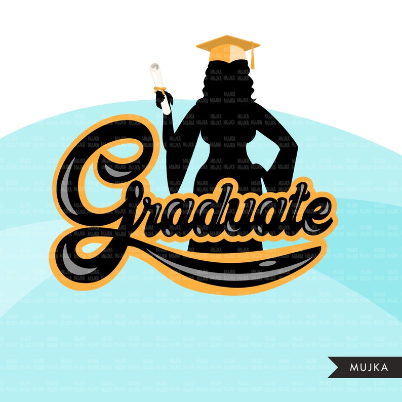 Grad Clipart, Graduation 2021 png, woman grad sublimation designs digital download, class of 2021 png, senior graduate women clip art image 3