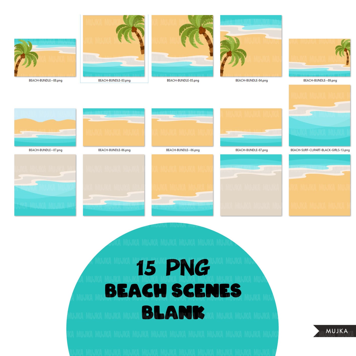 Beach Png Beach Clipart Beach Bundle Summer Backgrounds - Etsy Canada