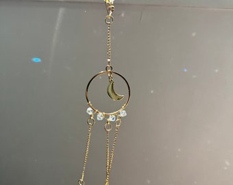 Gold moon sun catcher - handmade, birthday gift, housewarming gift, Mother’s Day gift, Christmas gift, dorm room decor, nursery