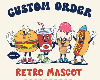 Custom Retro Mascot Logo | Vintage Cartoon Character Design for Brand & Merchandise