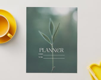 Greenery Planner - Yearly, Monthly, Weekly, Daily, Groceries, and Workout