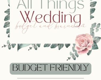 Wedding Planner – Budget Friendly Version - Bridal Brainstorming (Digital Download)