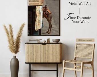 Jericho Camel Print | Middle East Cultural Wall Art, Desert Street Photo