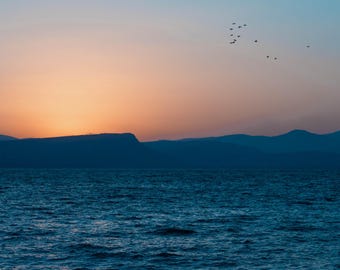 Sea of Galilee Sunset Photograph - Color - Digital Download