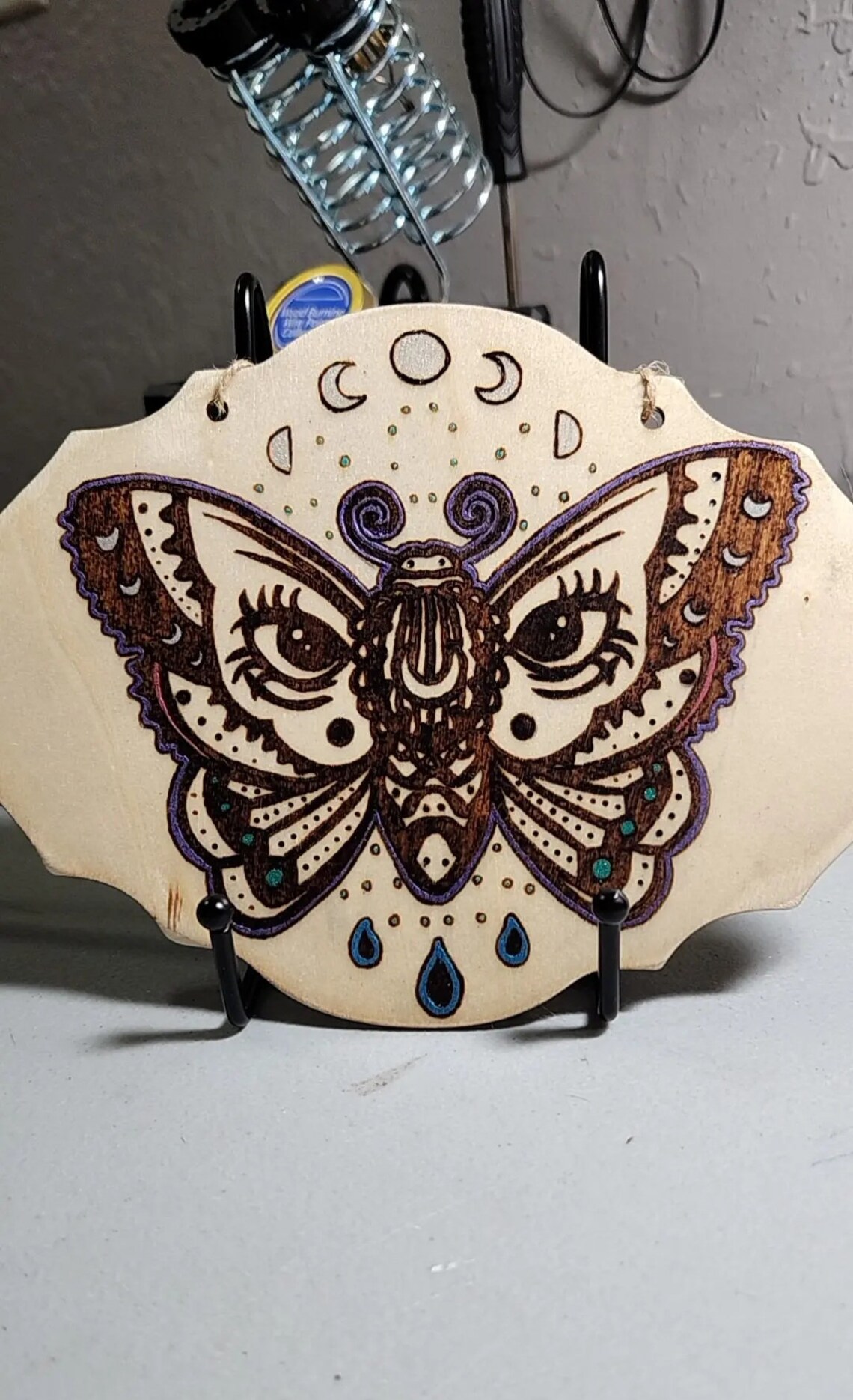 Moth Illusion Pyrography - Etsy