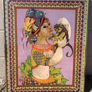 Plakat w ramie Lady of the South - 1970 autorstwa Bjorn Wiinblad