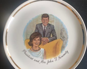 President John F. Kennedy and Mrs. Jacqueline Kennedy Commemorative Plate