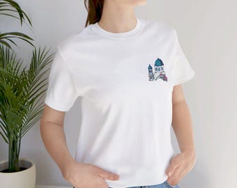 Santorini Blue Domes T-Shirt: Greek Isles Unisex Tee