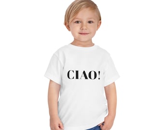 CIAO Toddler Tee: Italian Kids Crew Neck Shirt